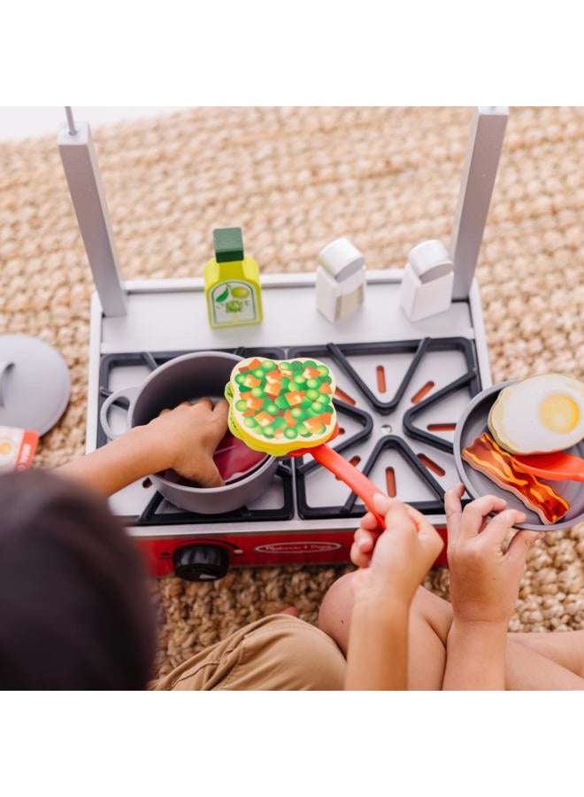 Melissa & Doug Deluxe Wooden Cooktop Set (SIOC) - Image 2