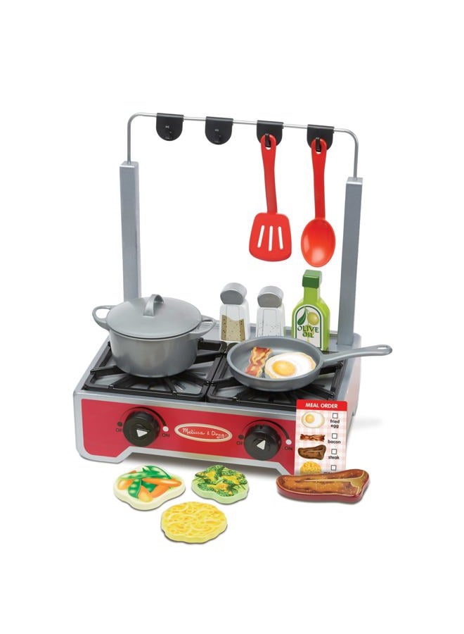 Melissa & Doug Deluxe Wooden Cooktop Set (SIOC) - Image 1