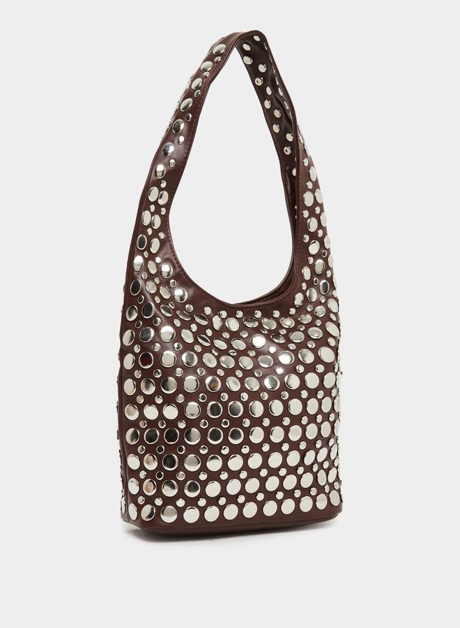 ستايلي شنطة مُنمقة باللون البُني - Image 1