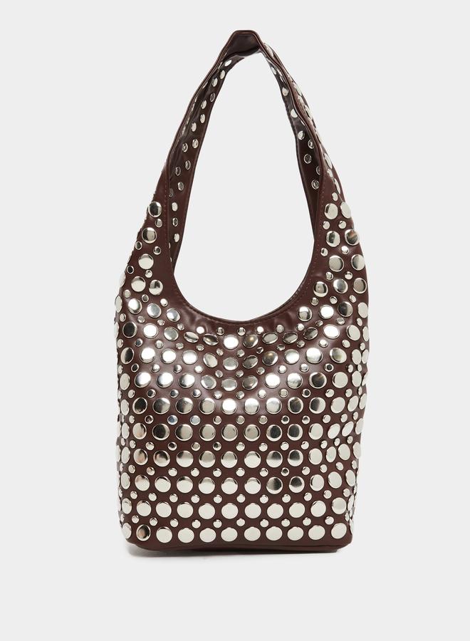 ستايلي شنطة مُنمقة باللون البُني - Image 2