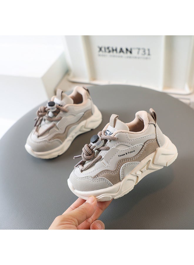 Children's Fashionable Shoes Children's Shoes Casual Shoes Spring And Autumn New Breathable Sneaker 1-6 Years Old Baby Shoes Soft Bottom Leather Surface