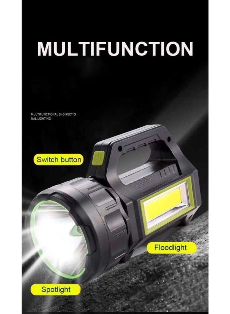 Portable waterproof, USB rechargeable flashlight, powerful spotlight, perfect for camping and outdoor activities - Image 1