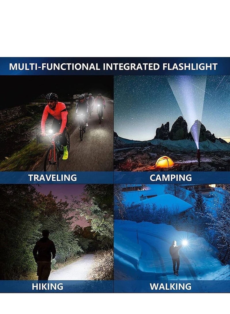 Portable waterproof, USB rechargeable flashlight, powerful spotlight, perfect for camping and outdoor activities - Image 2