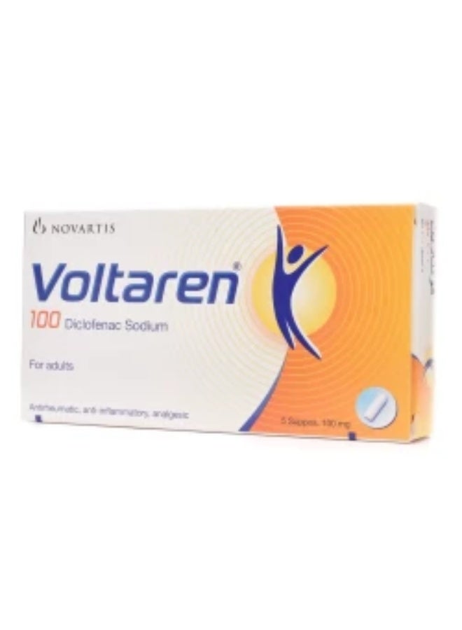 Voltaren 100  MG Suppositories 5 Pcs - Image 1