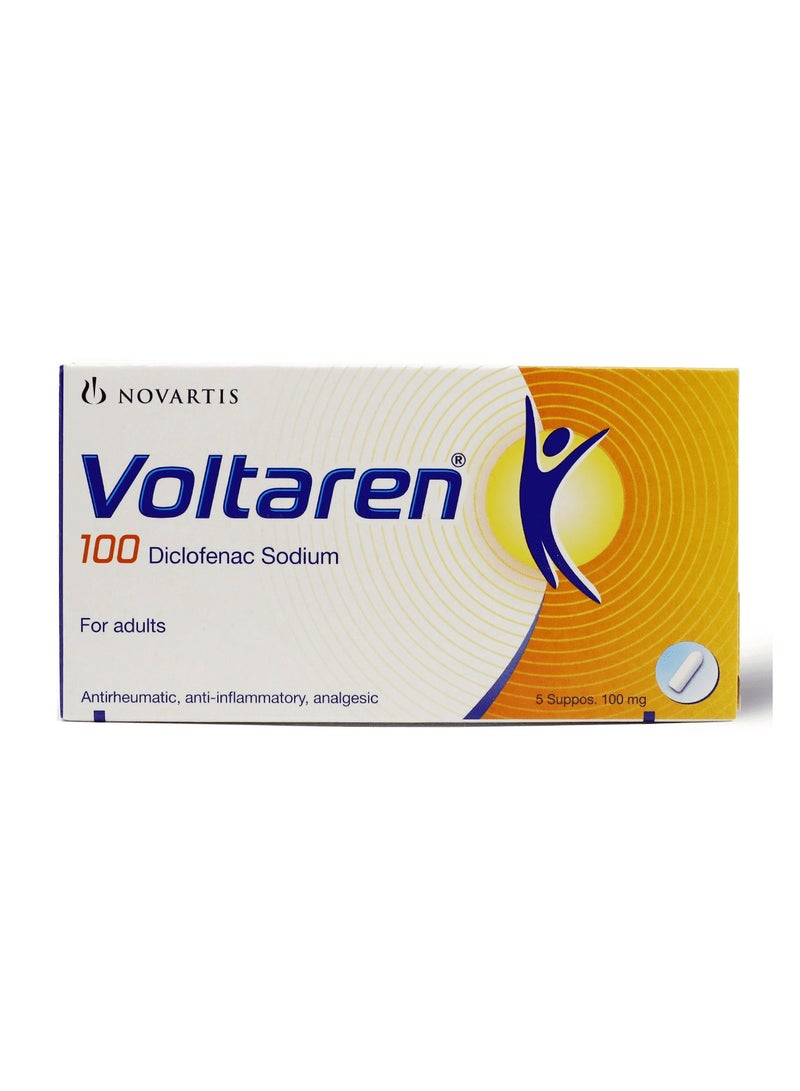 Voltaren 100  MG Suppositories 5 Pcs - Image 2