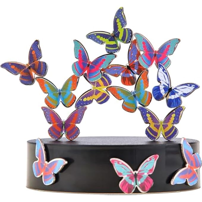 PowerTRC Toy Magnetic Desktop Sculpture (Butterflies) | Mini Magnetic Art Decoration for Desktop | Fun Stress Relief Office Gift - Image 1