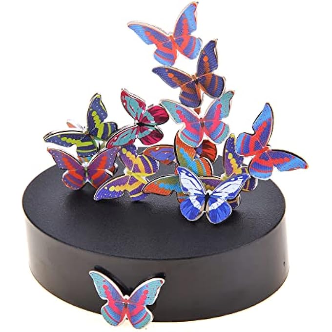 PowerTRC Toy Magnetic Desktop Sculpture (Butterflies) | Mini Magnetic Art Decoration for Desktop | Fun Stress Relief Office Gift - Image 2