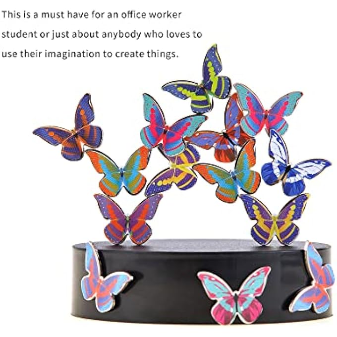 PowerTRC Toy Magnetic Desktop Sculpture (Butterflies) | Mini Magnetic Art Decoration for Desktop | Fun Stress Relief Office Gift - Image 4