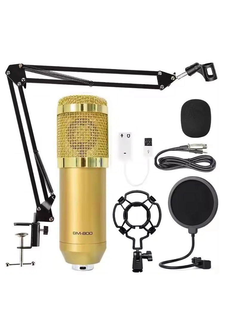 BM800 Professional Suspension Microphone Kit, Live Broadcasting Recording Condenser Microphone Set, Adjustable Mic Suspension Scissor Arm  - Image 2