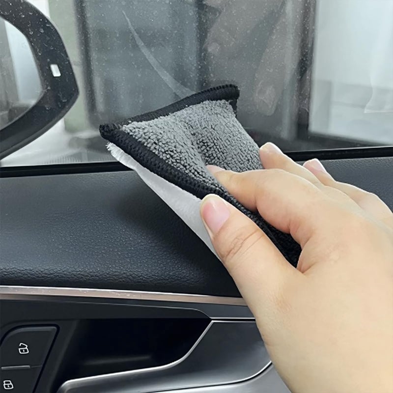 JNNJ Pack of 2 Car Leather Interior Cleaning Sponge, Car Reusable Washable Sponges, Car Microfibre Washing Sponge Cleaning Pad, for Waxes, Polishes - Image 5