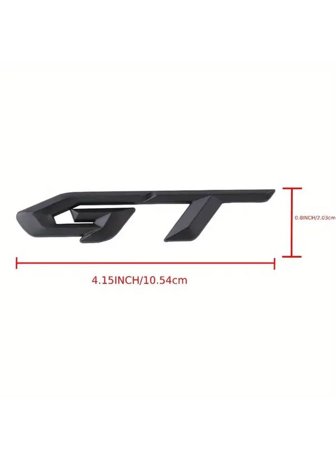 3D Metal GT Emblem Sticker Silvery For SUV Truck Side Rear Decoration Badge - Image 2