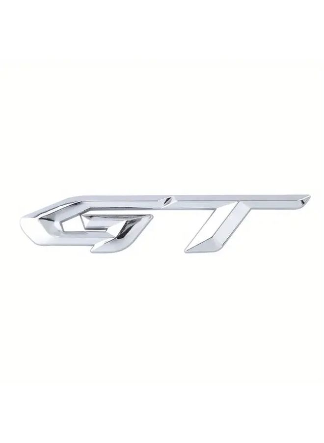 3D Metal GT Emblem Sticker Silvery For SUV Truck Side Rear Decoration Badge - Image 4
