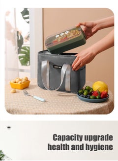MileMelo Insulated Lunch Bags For Women Girls Cooler Lunch Boxes For Teen Cute Resable Lunch Tote Bag For Picnic School Office Outdoor Grey  - Image 3