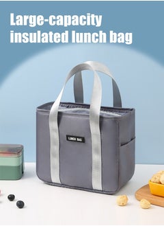 MileMelo Insulated Lunch Bags For Women Girls Cooler Lunch Boxes For Teen Cute Resable Lunch Tote Bag For Picnic School Office Outdoor Grey  - Image 4