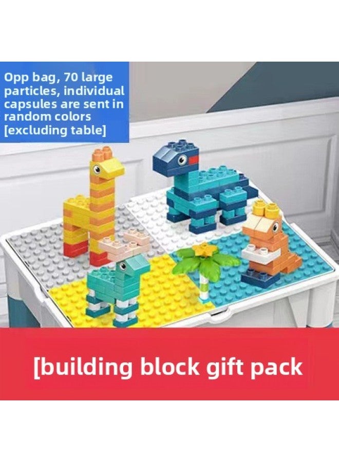 طاولة مكعبات بناء للأطفال متعددة الوظائف كبيرة الحجم متوافقة مع ليغو حبيبات كبيرة مجمعة ألعاب تعليمية للأولاد الصغار من سن 3 إلى 6 سنوات