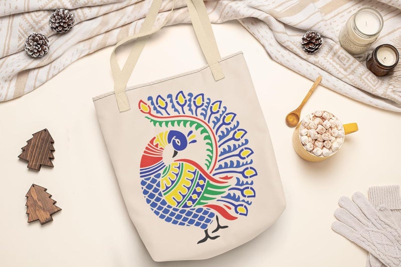 SWAGSTATION Reusable DIY Stencils for Painting Patterns Peacock Bird Stencil 12x12 Reusable DIY Stencils for Kids Template for Art and Craft Home Decor DIY Albums Card Making - Image 3