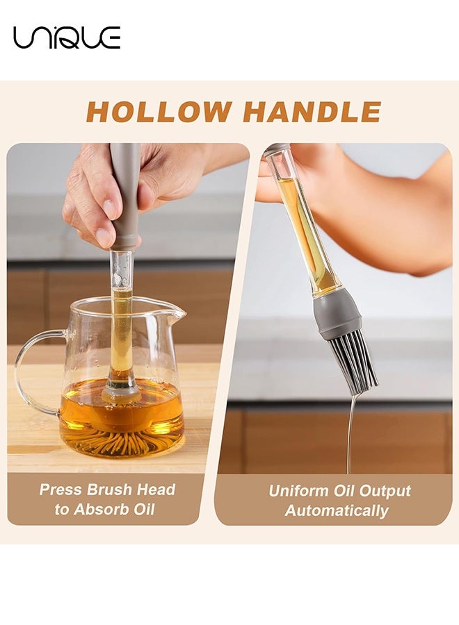 Unique 4 PCS Basting Brush for Cooking - Barbecue Brush with Oil Storage Handle - Silicone Heat Resistant Pastry Brushes, Spread Oil Sauce Butter, Food Brush for Cooking, BBQ, Barbecue, Baking, Grilling Tool Kitchen Gadget Home Outdoor Use - Image 4