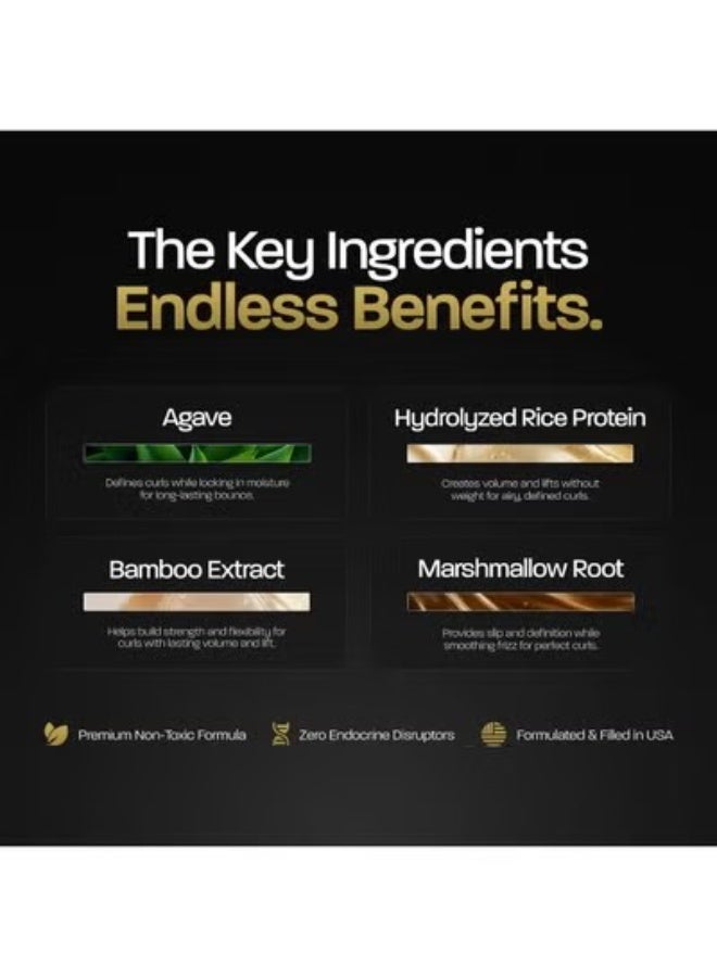 استنادا الي Curl Mousse - حجم فوري وتعريف مع عقد مرن - صيغة خفيفة الوزن مع بروتين الأغاف والأرز - غير سامة، خالية من السيليكون لجميع أنواع Curl (6.8 أوقية فلورية، حزمة من 1) - Image 5