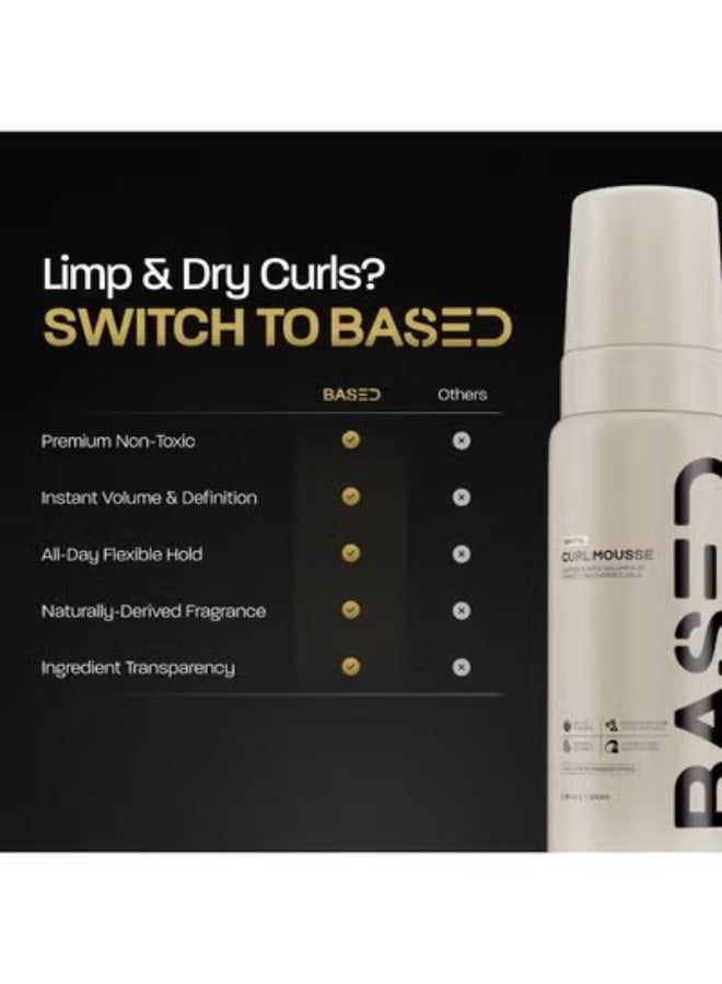 استنادا الي Curl Mousse - حجم فوري وتعريف مع عقد مرن - صيغة خفيفة الوزن مع بروتين الأغاف والأرز - غير سامة، خالية من السيليكون لجميع أنواع Curl (6.8 أوقية فلورية، حزمة من 1) - Image 2