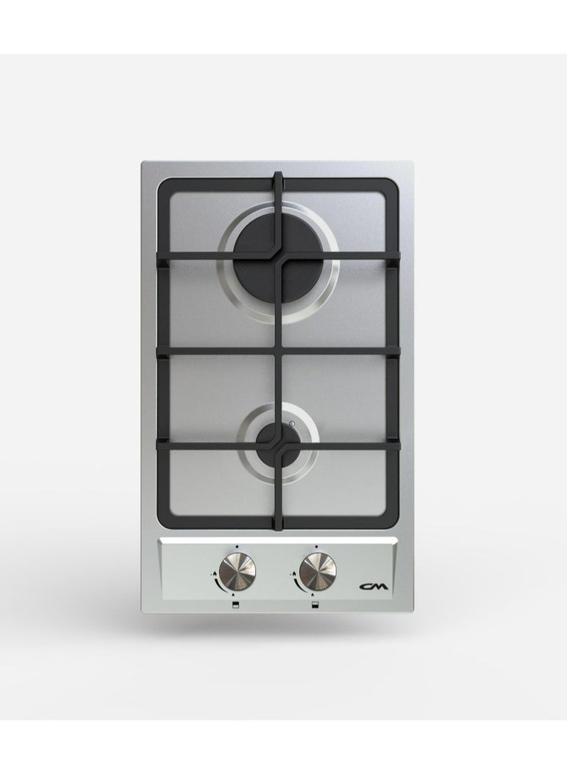 CM QUADRA 30 G Built-In Gas Hob – Compact LPG Cooktop with 3000W Rapid, Auxiliary Simmer Burner & Triple Flame Wok Burner - Image 1