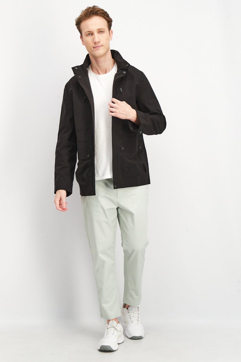 SELECTED Men Regular Fit Long Sleeve Barn Soft Shell Jacket, Black  - Image 3
