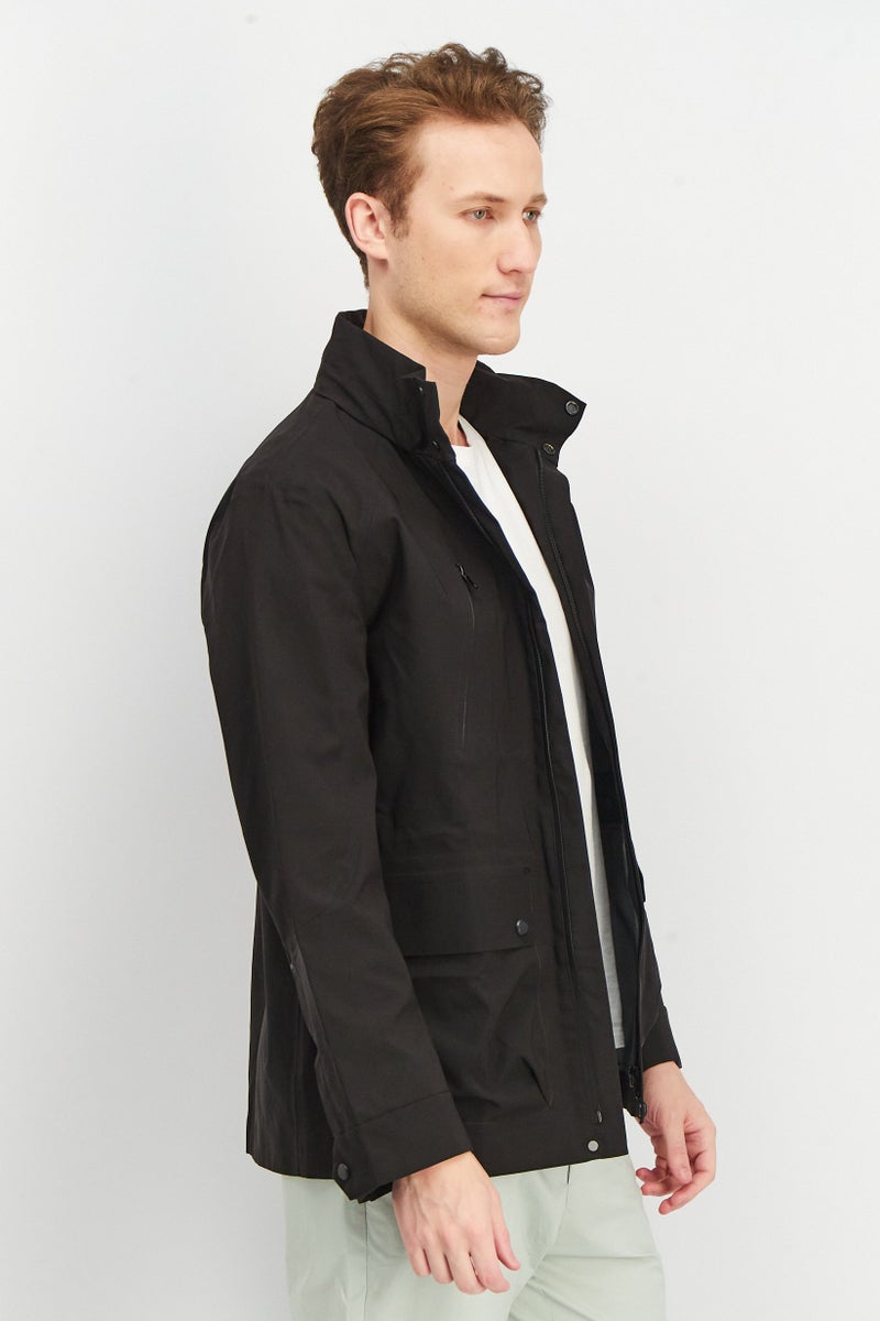 SELECTED Men Regular Fit Long Sleeve Barn Soft Shell Jacket, Black  - Image 4