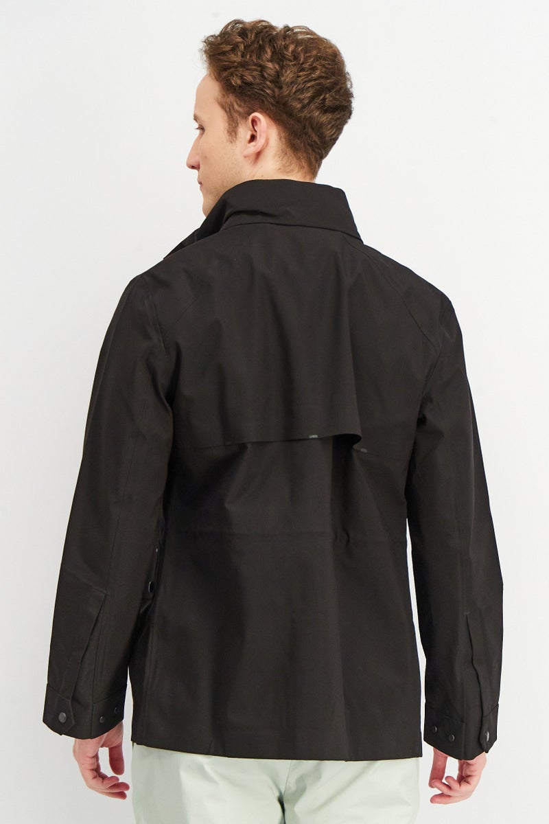 SELECTED Men Regular Fit Long Sleeve Barn Soft Shell Jacket, Black  - Image 2