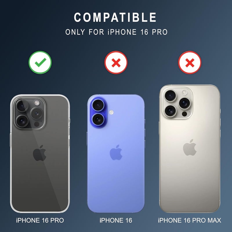 Cedo iPhone 16 Pro (6.3 inch) Clear Case | Soft Flexible Slim-Fit | Full Body 360 Protection Shock Proof TPU Back Cover (Transparent) - Image 2