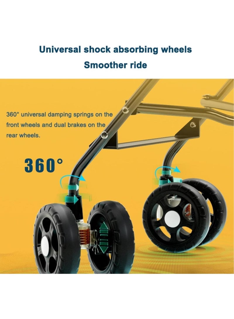 جورونب عربة أطفال خفيفة الوزن للسفر للأطفال الصغار والرضع، عربة أطفال صغيرة قابلة للطي وعربة أطفال بإطار من الفولاذ، ومنطقة مقعد كبيرة، وسلة تخزين للسفر والمزيد - Image 3