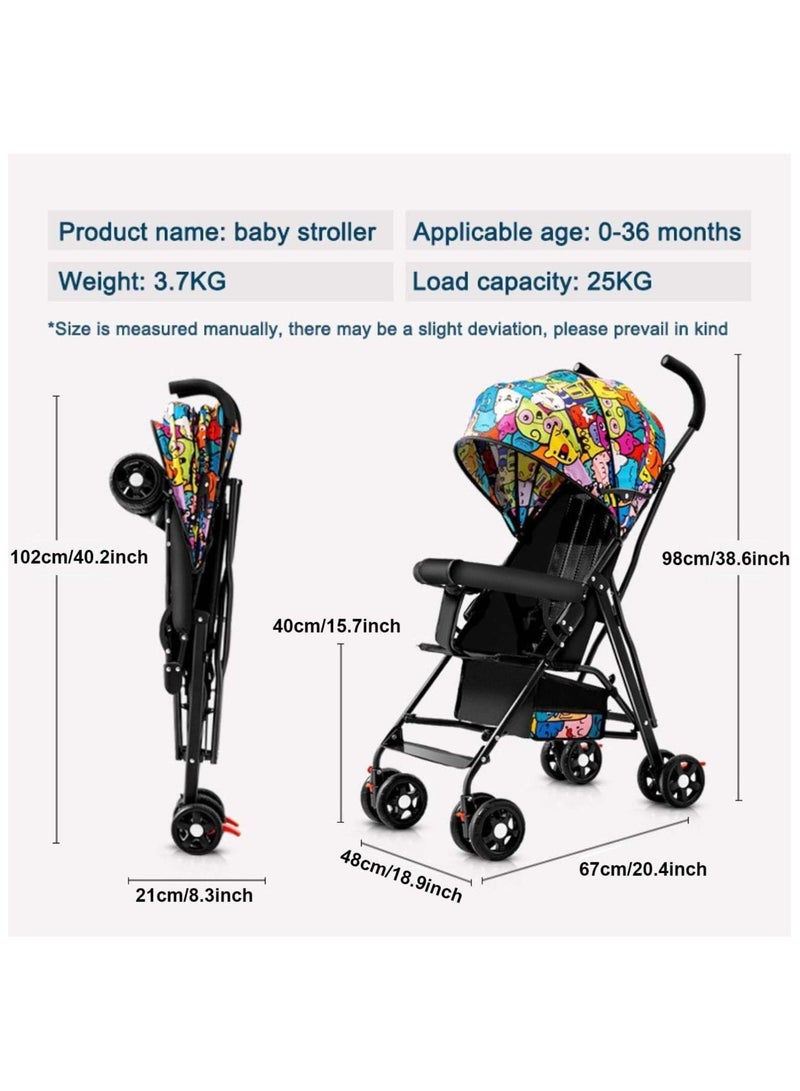 جورونب عربة أطفال خفيفة الوزن للسفر للأطفال الصغار والرضع، عربة أطفال صغيرة قابلة للطي وعربة أطفال بإطار من الفولاذ، ومنطقة مقعد كبيرة، وسلة تخزين للسفر والمزيد - Image 5