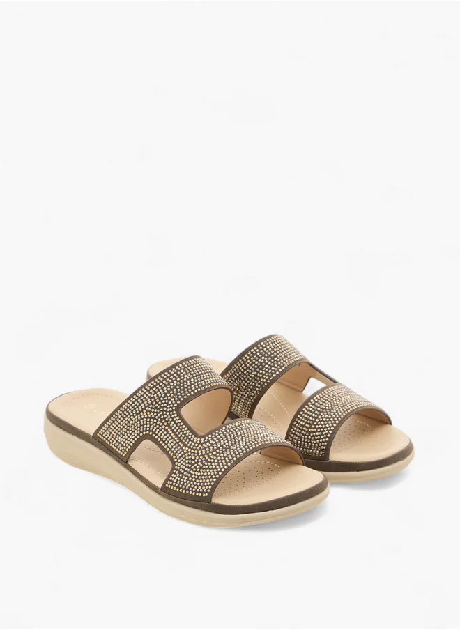 Le Confort Embellished Slip-On Sandals
