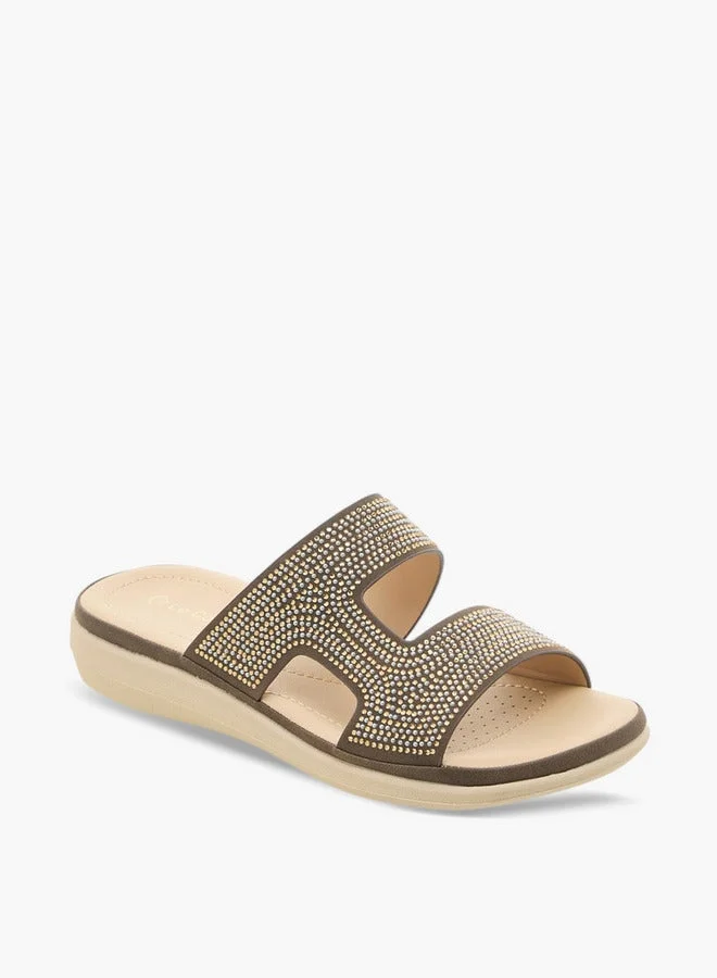 لو كونفورت صنادل سلايد مزينة