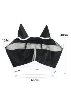 Generic Flexible Mesh Equine Face CoverHook and loop White + Black M Hook and loop White + Black M 