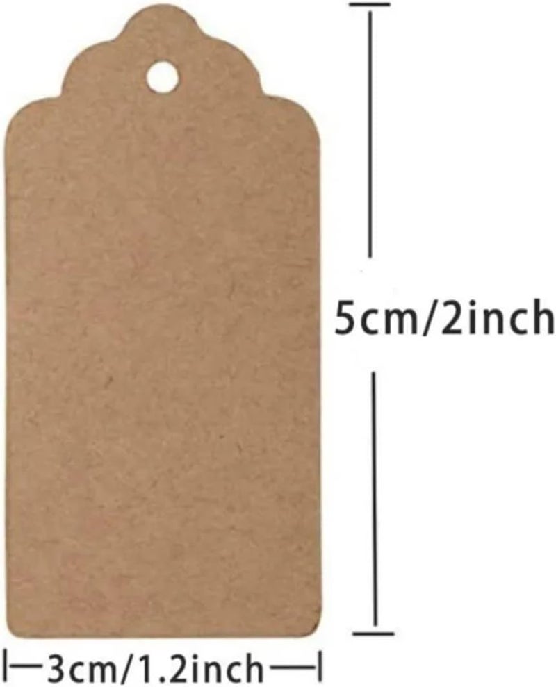 Gift Tags 800 Kraft Paper Hang Tags with Strings, Suitable for Use As Clothing Hang Tags. for Bracelet Ring Clothing Display(Brown) - Image 4