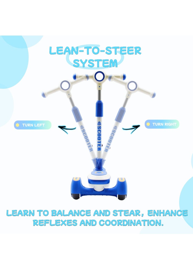 إيزي فيتشور سكوتر ركل للأطفال من إيزي فيوتشر: تصميم قابل للطي، مقبض قابل لضبط الارتفاع، عجلات LED، فرامل خلفية وموسيقى للأعمار من 3 إلى 8 سنوات - Image 4
