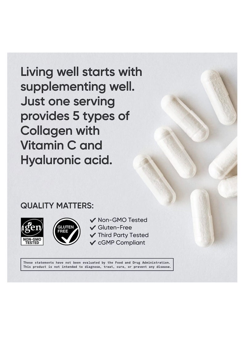 SPORTS RESEARCH - Multi Collagen Complex 1600 mg Per Serving 90 Capsules - Image 1