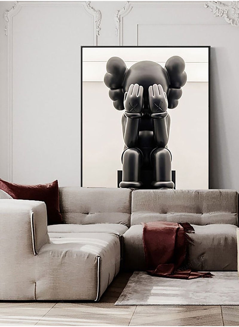 Merry Moments Modern Artwork Modern Canvas Paintings Sketch Poster Print Wall Art Pictures For Living Room Bedroom Home Decor With Aluminum Black Frame, 50 X 70 CM Type B  - Image 3