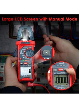 AstroAI Digital Clamp Meter Multimeter 2000 Counts Amp Voltage Tester Auto-ranging with AC/DC Voltage, AC Current, Resistance, Capacitance, Continuity, Live Wire Test, Non-Contact Voltage Detection  for Gifts - view 4