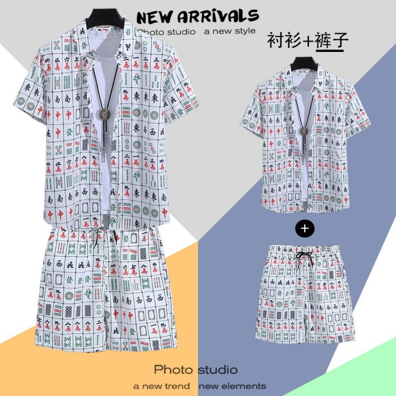 Hainan Island Clothes Beach Shirt Men'S Suit Sanya Travel Hawaii Plus Size Flower Shirt Men'S Printed Pants - Image 3