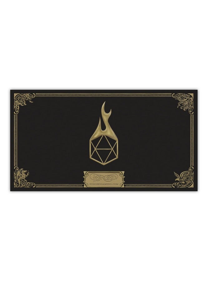 Forged Dice Co. Dice Tray 14" - Reversible Dice Rolling Mat - Compatible with Board Games and Tabletop RPGs Like Dungeons and Dragons Pathfinder Roleplaying Games - Dragon Battle - Image 5