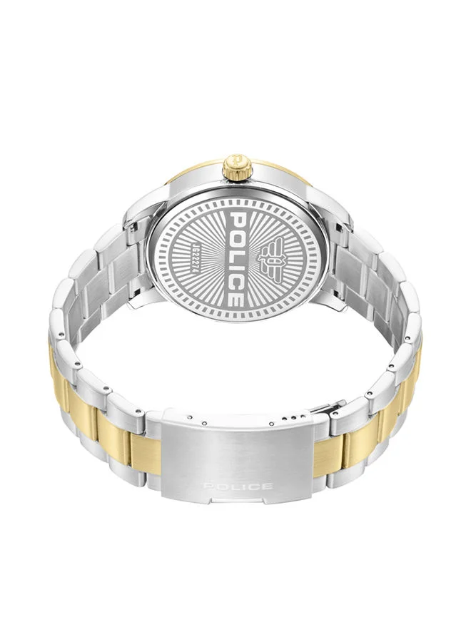 POLICE Raho 44mm Men's Analog Watch with Two-tone Stainless Steel Bracelet