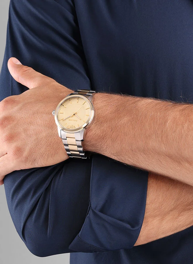 POLICE Raho 44mm Men's Analog Watch with Two-tone Stainless Steel Bracelet