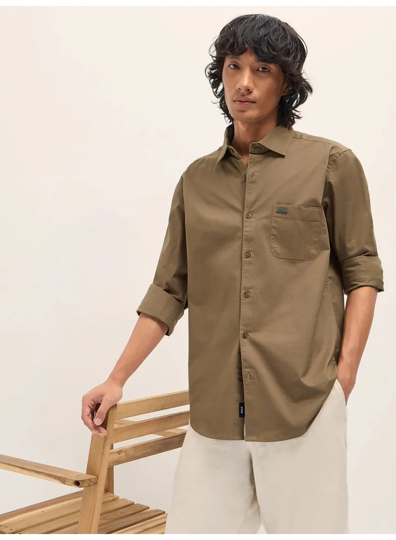 THE BEAR HOUSE  Men’s Long Sleeve Shirt – Classic, Comfortable and Stylish Essential for Work, Travel or Casual Outings for Men | Best Price UAE