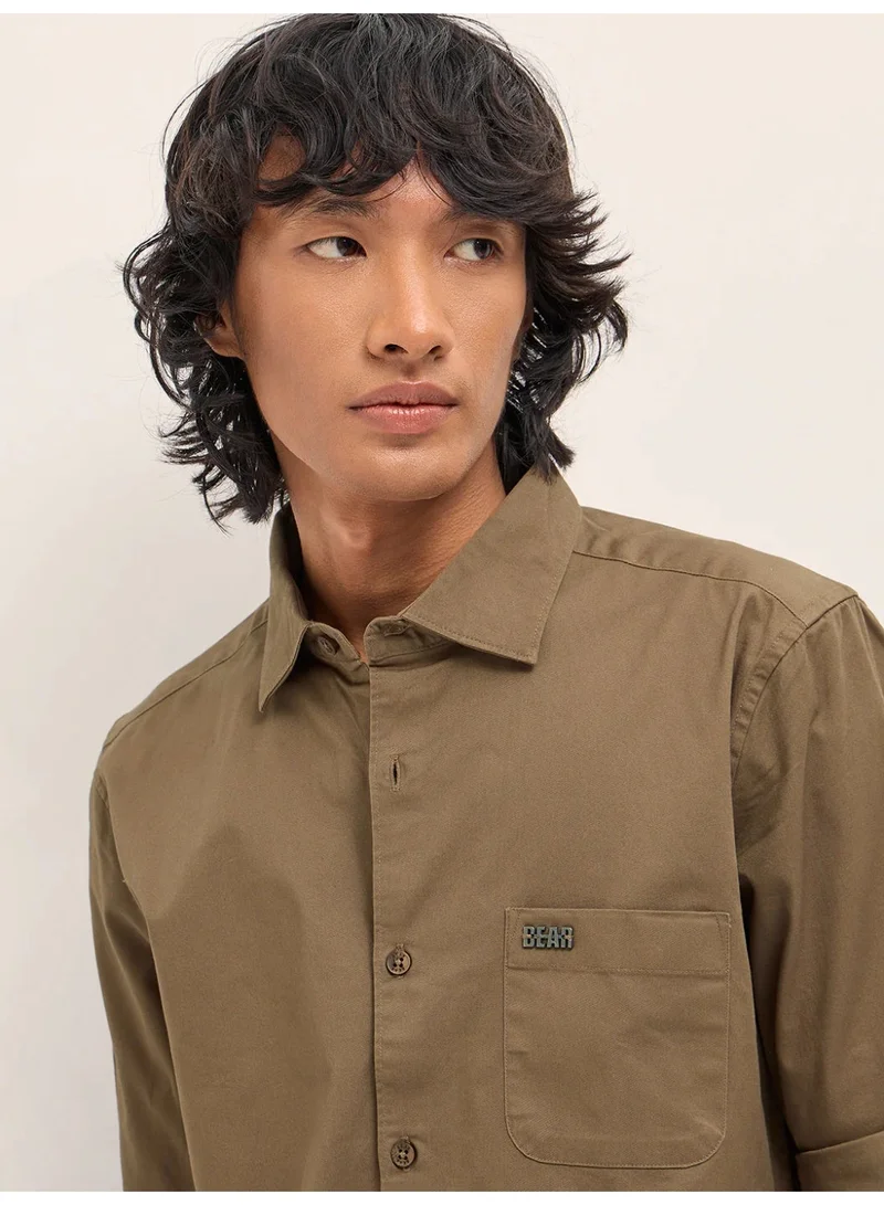 THE BEAR HOUSE  Men’s Long Sleeve Shirt – Classic, Comfortable and Stylish Essential for Work, Travel or Casual Outings for Men | Best Price UAE