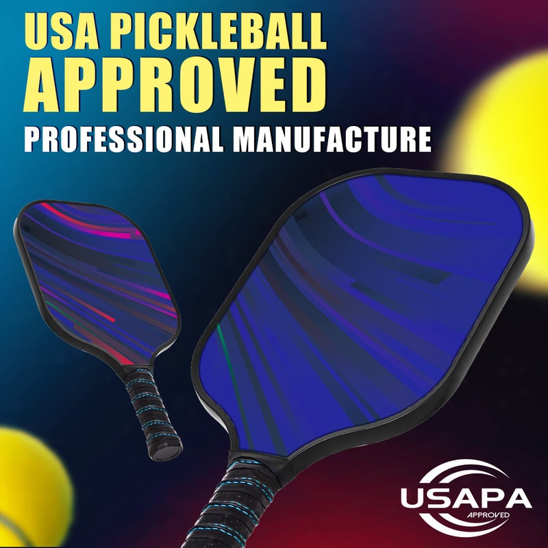 DULCE DOM Pickleball Paddles Set of 4, USAPA Approved Pickleball Paddles Rackets Set, 4 Lightweight Paddles with 4 Pickle Balls and Portable Bag for Beginners Indoor Outdoor Sports - Image 2