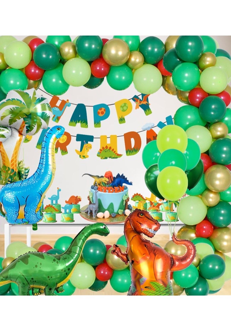 xppier 80 PCS Dinosaur Birthday Party Decorations Including Dinosaur Balloons for Dinosaur Themed Kids Party Celebrations  - Image 2