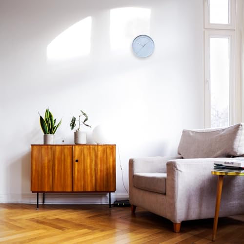Braun Classic Large Analogue Wall Clock with Silent Sweep Movement, Easy to Read, 30cm Diameter in Grey, Model BC17G. - Image 2