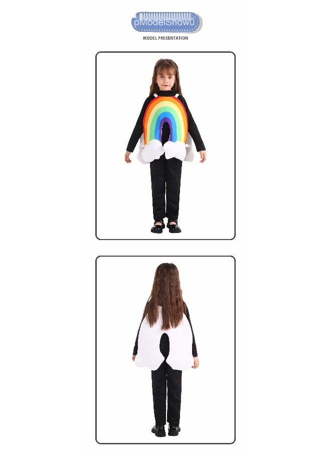 Halloween Rainbow Children Cosplay Costume Performance Outfit For School Stage Show Performance Attire - Image 2