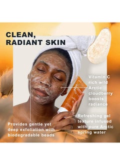 Lumene [Valo] Nordicc Clear Glow Cleansing Gel Scrub Exfoliating Face Scrub With Vitamin C + Biodegradeable Beads Radianceboosting Facial Cleanser For Women + Men 100% Vegan Skincare (125Ml)  - Image 3