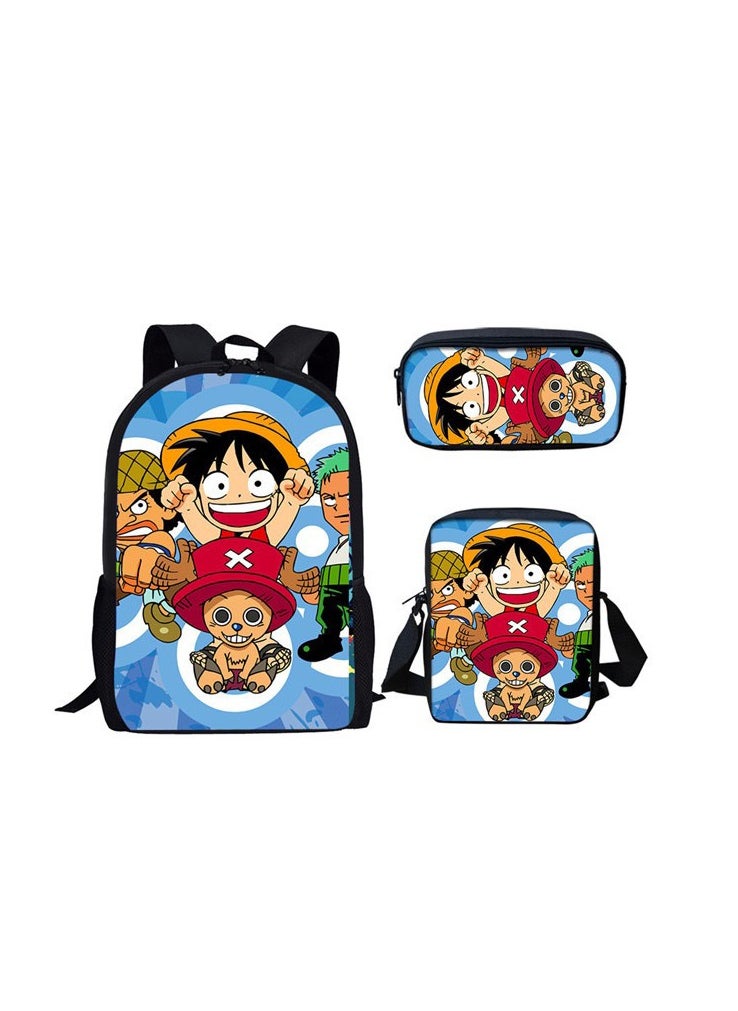 Generic - Cartoon anime backpack for primary and secondary school students, large capacity casual lightweight backpack, cartoon shoulder bag, pencil case, pencil case, and pencil case - Image 1